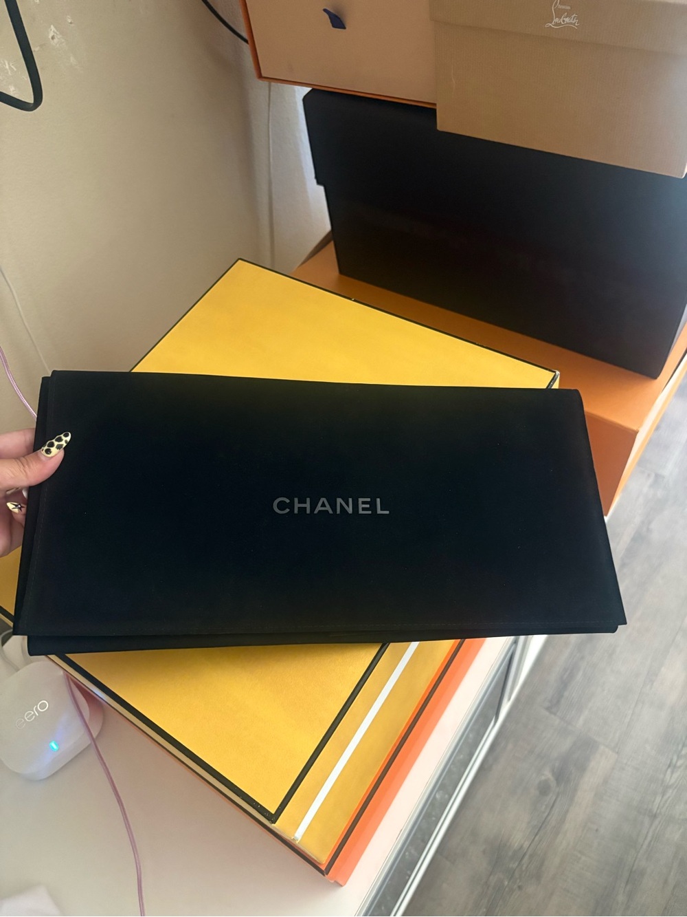 CHANEL padded pouch